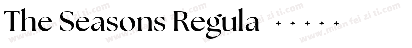 The Seasons Regula字体转换